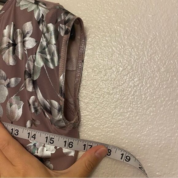 WEISSMAN Balera Dance Costume Metallic lavender mesh Floral Dress D11543 SA - Picture 7 of 12